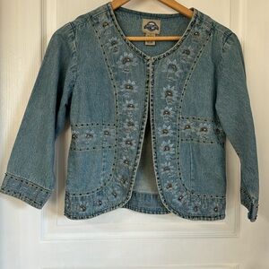 SHAVER LAKE JEAN JACKET EMBROIDERED SZ SMALL